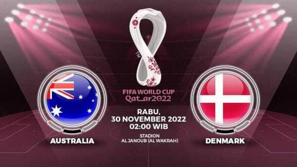 Link Live Streaming Piala Dunia 2022 : Australia vs Denmark di Vidio