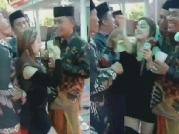 Viral! Aksi Bapak-Bapak Berpeci dan Sarungan Rebutan Nyawer Biduan Cantik, Tuai Pro Kontra Viral! Aksi Bapak-Bapak Berpeci dan Sarungan Rebutan Nyawer Biduan Cantik, Tuai Pro Kontra