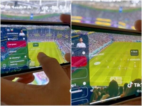 Penonton Ini Pamer Aplikasi FIFA Player saat Nonton Piala Dunia 2022: Canggih Banget!
