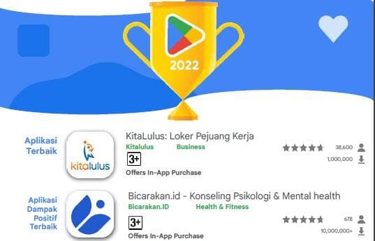 Daftar Aplikasi dan Game Terbaik di Google Play 2022