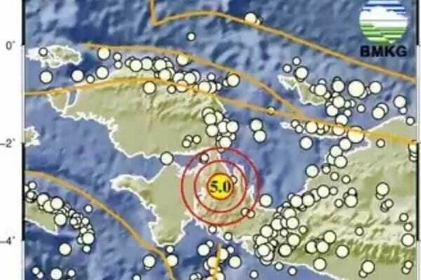 Semoga Tidak Jatuh Korban, Gempa Bumi Magnitudo 5,0 Guncang Papua Barat