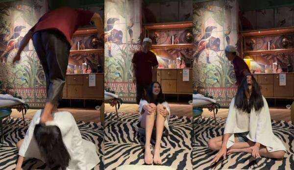 Anya Geraldine Ketagihan Kretek Massage, Bapak Pijatnya Atraksi Tendang Kepala Anya Geraldine Ketagihan Kretek Massage, Bapak Pijatnya Atraksi Tendang Kepala