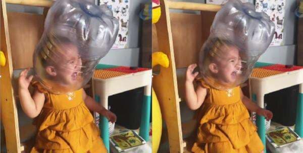 Viral, Kepala Bayi Batita Ini Masuk ke Dalam Galon Air Viral, Kepala Bayi Batita Ini Masuk ke Dalam Galon Air