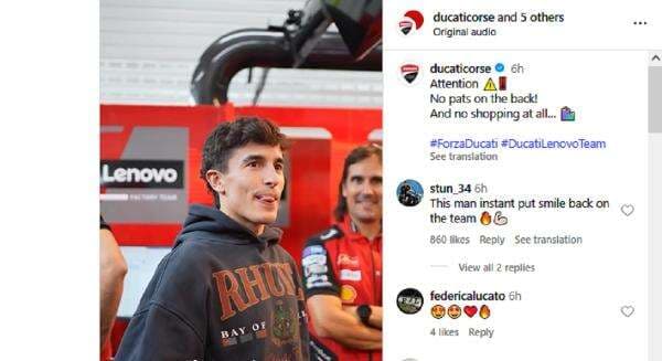 Marc Marquez Hadir di MotoGP Valencia 2025, Sambangi Paddock Ducati Sekaligus Berikan Kabar Baik Marc Marquez Hadir di MotoGP Valencia 2025, Sambangi Paddock Ducati Sekaligus Berikan Kabar Baik