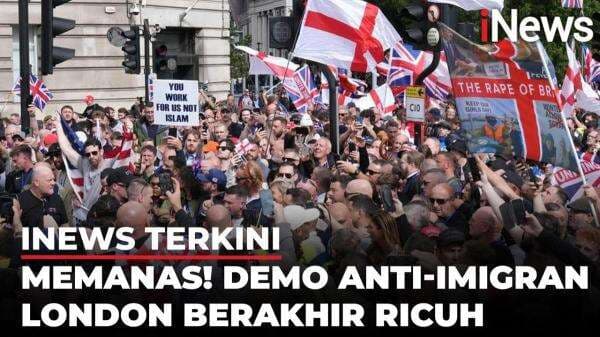 Panas! Demo Anti-Imigran di London Berakhir Ricuh, Polisi Gegar Otak Panas! Demo Anti-Imigran di London Berakhir Ricuh, Polisi Gegar Otak