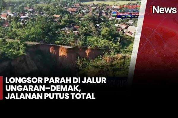 Longsor Kian Parah, Jalan Penghubung Ungaran-Demak Jadi Jurang Sedalam 60 Meter Longsor Kian Parah, Jalan Penghubung Ungaran-Demak Jadi Jurang Sedalam 60 Meter
