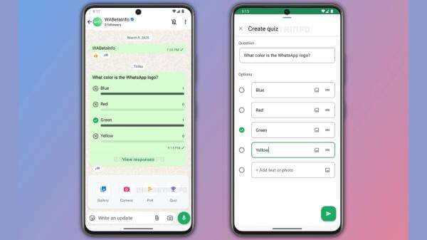 WhatsApp Kembangkan Fitur Kanal Kuis, Dorong Interaksi Pengguna WhatsApp Kembangkan Fitur Kanal Kuis, Dorong Interaksi Pengguna