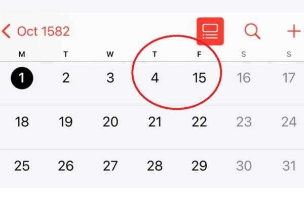 10 Hari Hilang di Bulan Oktober Tahun 1582! Fakta dan Sejarah di Baliknya 10 Hari Hilang di Bulan Oktober Tahun 1582! Fakta dan Sejarah di Baliknya