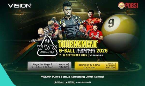 Turnamen Biliar Kembali Lagi! Jadwal dan Link Nonton Billiard 9-Ball International Championship 2025 di VISION+ Turnamen Biliar Kembali Lagi! Jadwal dan Link Nonton Billiard 9-Ball International Championship 2025 di VISION+