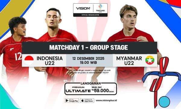 Jadwal dan Link Live Streaming Timnas Indonesia U-22 vs Myanmar U-22 di SEA Games 2025, Saksikan di VISION+! Jadwal dan Link Live Streaming Timnas Indonesia U-22 vs Myanmar U-22 di SEA Games 2025, Saksikan di VISION+!