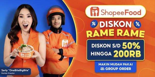 ShopeeFood dan Serly One Bite Big Bite Hadirkan Diskon Rame Rame 50 Hingga Rp200 Ribu! ShopeeFood dan Serly One Bite Big Bite Hadirkan Diskon Rame Rame 50 Hingga Rp200 Ribu!