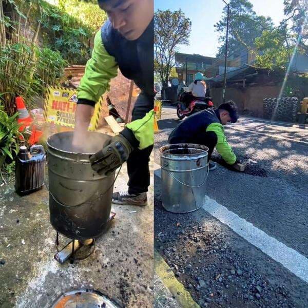 Viral Aksi Inspiratif Driver Ojol Tambal Jalanan Rusak di Bandung jadi Sorotan Warganet Viral Aksi Inspiratif Driver Ojol Tambal Jalanan Rusak di Bandung jadi Sorotan Warganet