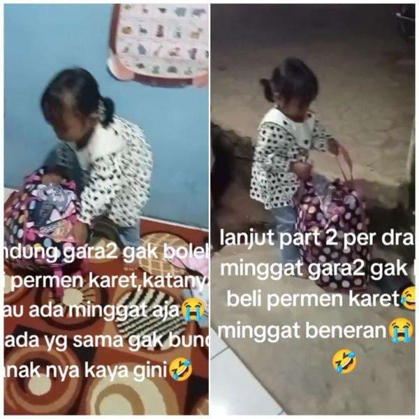 Viral Bocil Minggat dari Rumah karena Nggak Boleh Beli Permen Karet, Dramanya Bikin Kocak! Viral Bocil Minggat dari Rumah karena Nggak Boleh Beli Permen Karet, Dramanya Bikin Kocak!