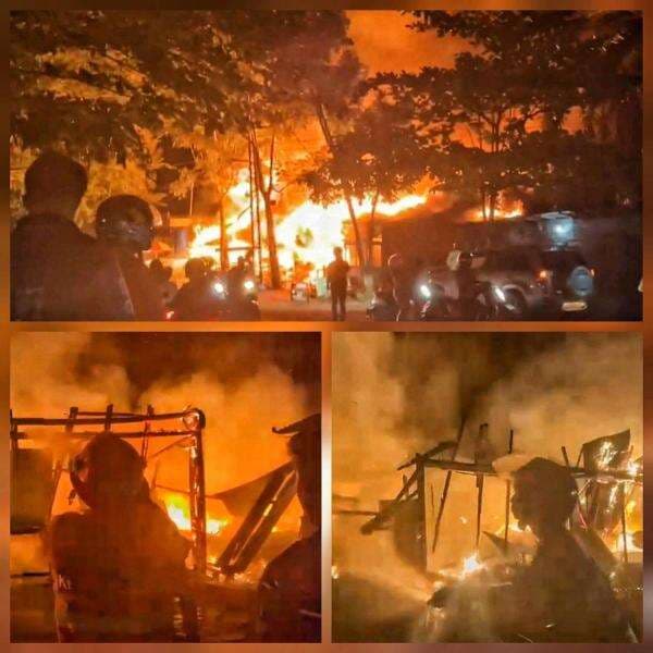 Kebakaran Hebat Landa Pasar Tradisional RTA Milono Palangka Raya, Delapan Kios Hangus Kebakaran Hebat Landa Pasar Tradisional RTA Milono Palangka Raya, Delapan Kios Hangus