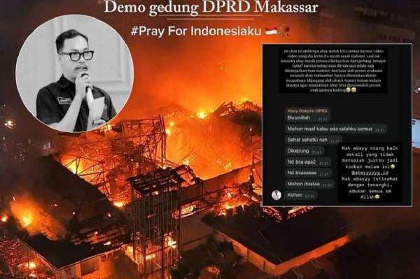 Bikin Pilu, Ini Chat Terakhir Abay Humas DPRD Makassar Tewas Terjebak Gedung Terbakar Bikin Pilu, Ini Chat Terakhir Abay Humas DPRD Makassar Tewas Terjebak Gedung Terbakar