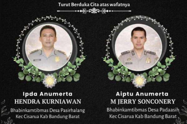 Identitas 2 Polisi Gugur saat Tolong Korban Longsor Cisarua, Aiptu Hendra dan Aipda M Jerry Identitas 2 Polisi Gugur saat Tolong Korban Longsor Cisarua, Aiptu Hendra dan Aipda M Jerry
