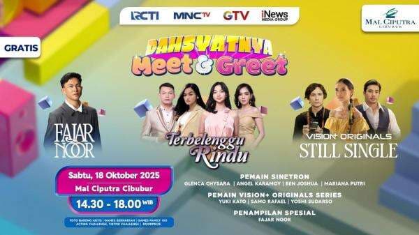 Deretan Pemain Sinetron Terbelenggu Rindu dan Series Still Single Siap Menyapa Warga Cibubur di Dahsyatnya Meet and Greet Deretan Pemain Sinetron Terbelenggu Rindu dan Series Still Single Siap Menyapa Warga Cibubur di Dahsyatnya Meet and Greet