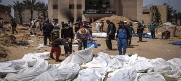 300 Jenazah Ditemukan di Kuburan Massal RS Gaza, Korban Dikubur dan Ditutupi Sampah