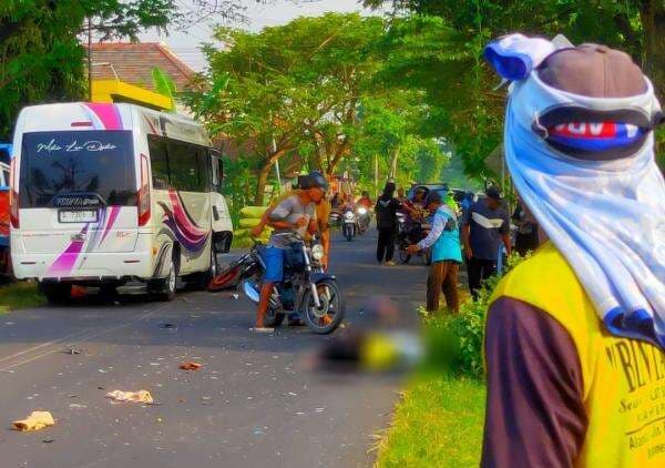 Motor Dikendarai Ibu dan Anak Adu Banteng dengan Elf di Balen Bojonegoro Motor Dikendarai Ibu dan Anak Adu Banteng dengan Elf di Balen Bojonegoro