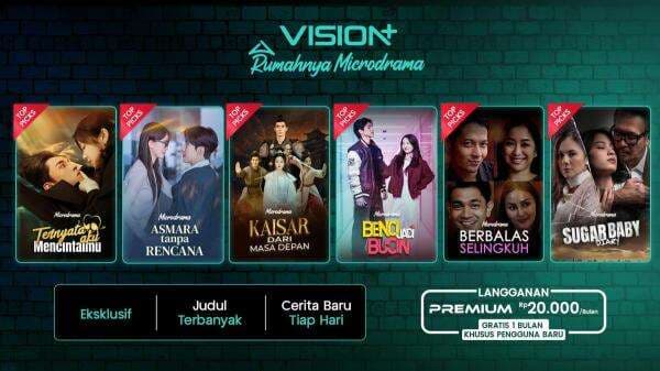 VISION+ Rumahnya Microdrama, Drama Pendek Seru dengan Banyak Pilihan Genre VISION+ Rumahnya Microdrama, Drama Pendek Seru dengan Banyak Pilihan Genre