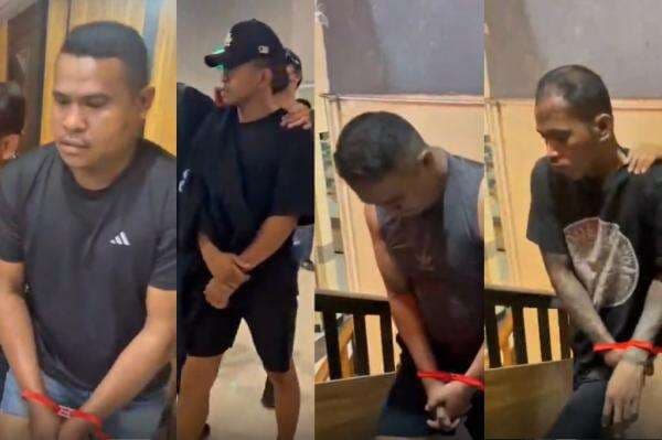 Tampang 4 Pelaku Penculikan dan Pembunuhan Kepala Cabang Bank, Tertunduk Lesu Digiring Polisi Tampang 4 Pelaku Penculikan dan Pembunuhan Kepala Cabang Bank, Tertunduk Lesu Digiring Polisi