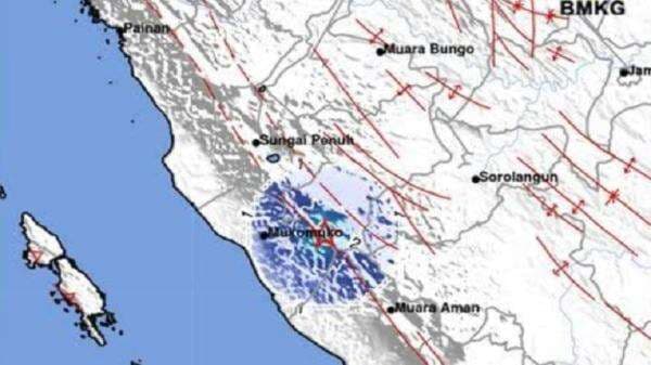 Gempa Bumi Magnitudo 4,0 Guncang Merangin Jambi, Berpusat di Darat Gempa Bumi Magnitudo 4,0 Guncang Merangin Jambi, Berpusat di Darat