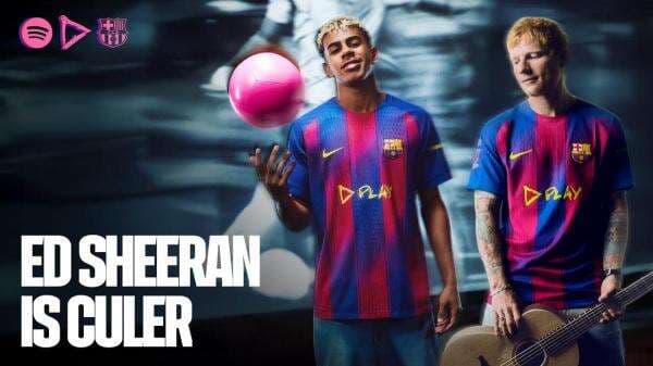 Ed Sheeran Hiasi Jersey Barcelona di Laga Kontra Real Madrid Ed Sheeran Hiasi Jersey Barcelona di Laga Kontra Real Madrid