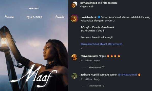 Lewat Lagu Maaf, Novia Bachmid Ajak Pendengar Berdamai dengan Perasaan Lewat Lagu Maaf, Novia Bachmid Ajak Pendengar Berdamai dengan Perasaan