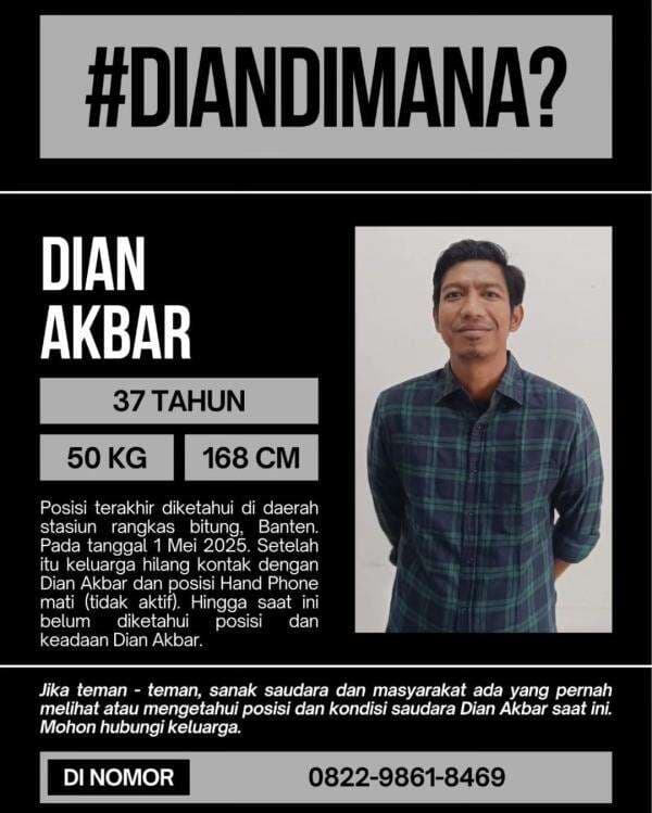 Warga Cilebut, Dian Akbar, Hilang Misterius: Jejak Terakhir di Pelabuhan Merak Warga Cilebut, Dian Akbar, Hilang Misterius: Jejak Terakhir di Pelabuhan Merak