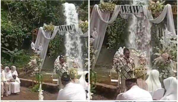 Viral Pengantin Gelar Nikah di Air Terjun, Netizen Auto Parno Takut Meluap Viral Pengantin Gelar Nikah di Air Terjun, Netizen Auto Parno Takut Meluap