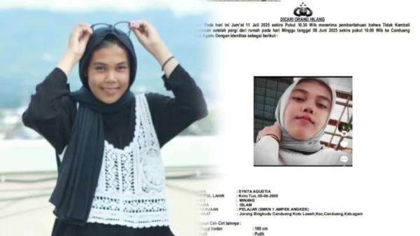 Pelajar SMKN 1 Ampek Angkek, Agam Hilang Sejak 8 Juni, Keluarga Minta Bantuan Publik Pelajar SMKN 1 Ampek Angkek, Agam Hilang Sejak 8 Juni, Keluarga Minta Bantuan Publik