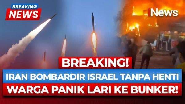 Mencekam! Rudal Iran Terus Menghujani Kota di Israel, Warga Berlindung ke Bunker Mencekam! Rudal Iran Terus Menghujani Kota di Israel, Warga Berlindung ke Bunker