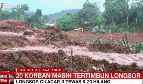 Hujan Deras, Pencarian 20 Korban Longsor di Cilacap Dihentikan Sementara Hujan Deras, Pencarian 20 Korban Longsor di Cilacap Dihentikan Sementara