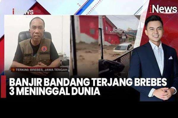 Detik-Detik Banjir Bandang Terjang Brebes, 3 Warga Tewas Terseret Derasnya Arus Detik-Detik Banjir Bandang Terjang Brebes, 3 Warga Tewas Terseret Derasnya Arus