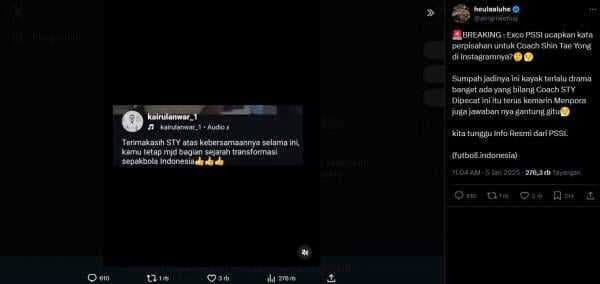 Breaking News: Exco PSSI Ucapkan Kata Perpisahan Untuk Coach Shin Tae Yong Breaking News: Exco PSSI Ucapkan Kata Perpisahan Untuk Coach Shin Tae Yong