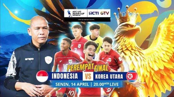 Timnas Indonesia U-17 vs Korut Perempat Final Piala Asia 2025, Live di RCTI Malam Ini Timnas Indonesia U-17 vs Korut Perempat Final Piala Asia 2025, Live di RCTI Malam Ini