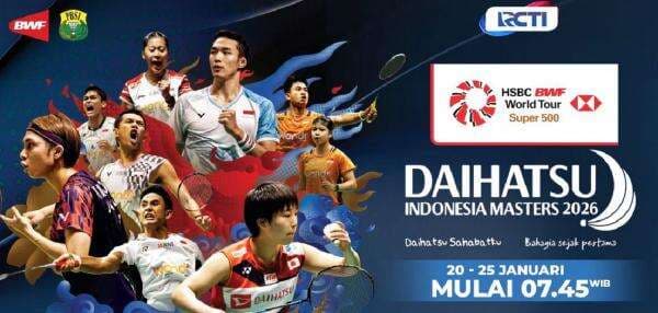 BREAKING NEWS: Mulai Hari Ini Indonesia Masters 2026 Tayang Live di RCTI! BREAKING NEWS: Mulai Hari Ini Indonesia Masters 2026 Tayang Live di RCTI!