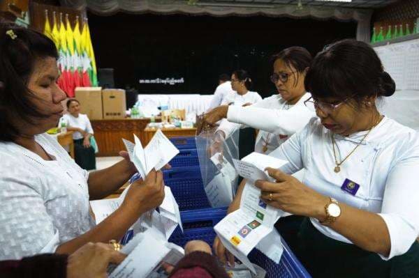 Partai Pro-Militer Unggul dalam Pemilu Myanmar Tahap Pertama, Partisipasi Pemilih Rendah Partai Pro-Militer Unggul dalam Pemilu Myanmar Tahap Pertama, Partisipasi Pemilih Rendah