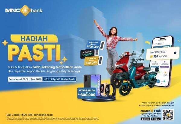 Nabung Pasti Dapat Hadiah! MotionBank Kasih Hadiah Langsung Tanpa Undian Nabung Pasti Dapat Hadiah! MotionBank Kasih Hadiah Langsung Tanpa Undian