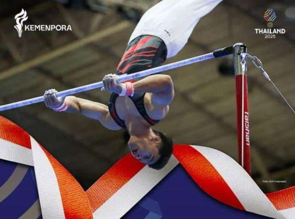 Lewat Palang Tunggal Senam Artistik, Abiyu Rafi Rebut Medali Emas Ke-15 Indonesia di SEA Games 2025 Lewat Palang Tunggal Senam Artistik, Abiyu Rafi Rebut Medali Emas Ke-15 Indonesia di SEA Games 2025