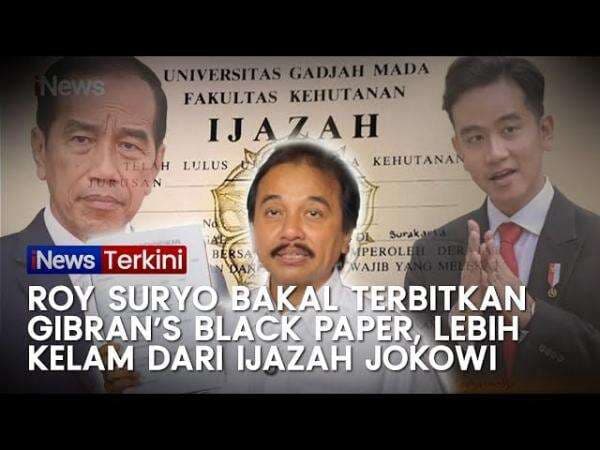Roy Suryo Cs Bakal Terbitkan Gibran’s Black Paper: Lebih Gelap dari Ijazah Jokowi Roy Suryo Cs Bakal Terbitkan Gibran’s Black Paper: Lebih Gelap dari Ijazah Jokowi