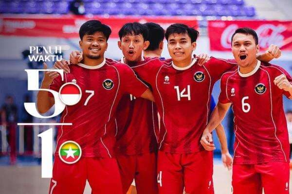 Timnas Futsal Indonesia Hancurkan Myanmar Dihajar 5-1 di Laga Perdana SEA Games 2025 Timnas Futsal Indonesia Hancurkan Myanmar Dihajar 5-1 di Laga Perdana SEA Games 2025