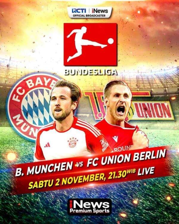 Duel Bayern Munchen Vs Union Berlin di Bundesliga Besok Malam Pukul 21.30 WIB Live di iNews Duel Bayern Munchen Vs Union Berlin di Bundesliga Besok Malam Pukul 21.30 WIB Live di iNews