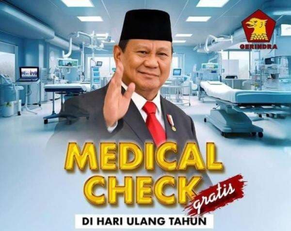 Rocky Candra: Kado Ulang Tahun dari Pemerintahan Presiden Prabowo Medical Check Up Gratis Rocky Candra: Kado Ulang Tahun dari Pemerintahan Presiden Prabowo Medical Check Up Gratis