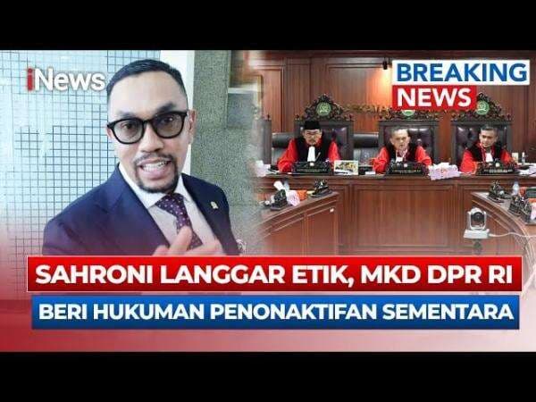 Putusan MKD DPR: Ahmad Sahroni Nonaktif 6 Bulan, Uya Kuya dan Adies Kadir Lolos Putusan MKD DPR: Ahmad Sahroni Nonaktif 6 Bulan, Uya Kuya dan Adies Kadir Lolos