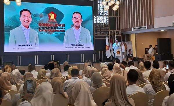 Pilkada Palembang 2024: Partai Gerindra Optimistis RDPS Menang Lebih dari 50 Persen Pilkada Palembang 2024: Partai Gerindra Optimistis RDPS Menang Lebih dari 50 Persen