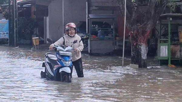 Banjir Akibat Luapan Sungai Lamong, Akses Alternatif Gresik-Mojokerto Lumpuh Banjir Akibat Luapan Sungai Lamong, Akses Alternatif Gresik-Mojokerto Lumpuh