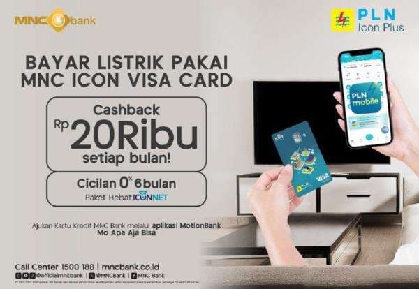 Bayar Tagihan Listrik PLN Makin Cuan dengan Kartu Kredit MNC Icon Visa Card Bayar Tagihan Listrik PLN Makin Cuan dengan Kartu Kredit MNC Icon Visa Card
