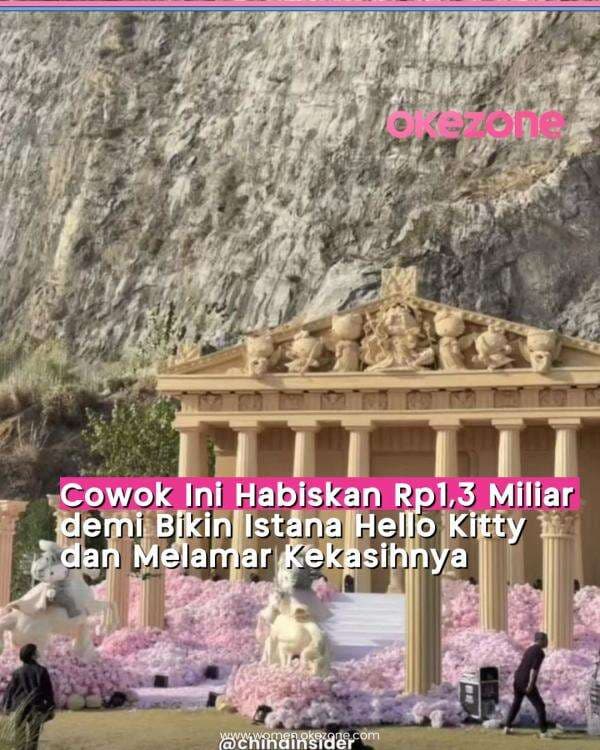 Vira!Pria di China Rela Bangun Istana Hello Kitty Senilai Rp1 Miliar untuk Lamar Sang Kekasih Vira!Pria di China Rela Bangun Istana Hello Kitty Senilai Rp1 Miliar untuk Lamar Sang Kekasih