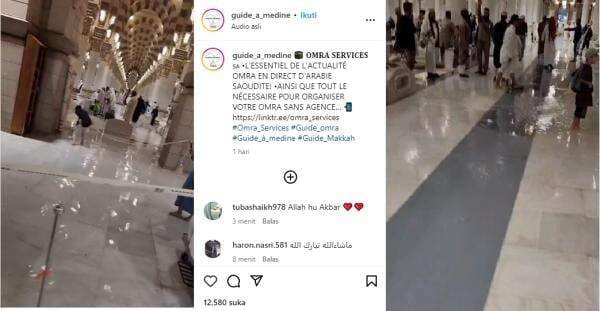 Beredar di Media Sosial Masjid Nabawi Tergenang Banjir Imbas Hujan Deras di Madinah Beredar di Media Sosial Masjid Nabawi Tergenang Banjir Imbas Hujan Deras di Madinah